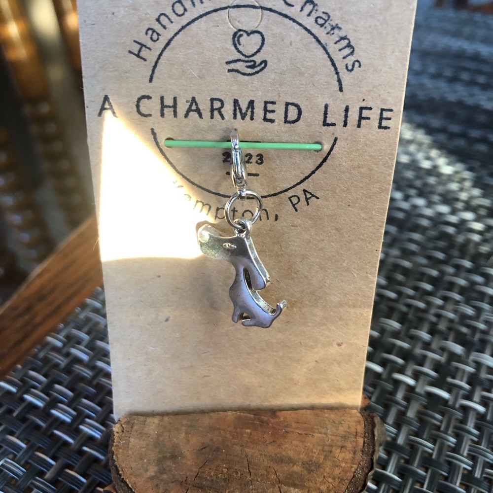 NWT, Handmade by A Charmed Life. Pup on a miniature lobster clasp.